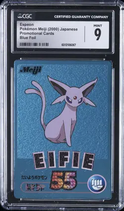 2000 POKEMON MEIJI PROMO CARDS - BLUE FOIL ESPEON CGC 9 - Image 1