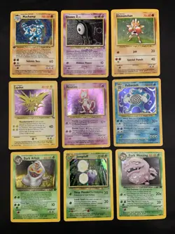 Vintage Pokemon Cards Holo Rare WOTC Lot Base Set, Rocket, Fossil - Mewtwo MP/HP - Image 1
