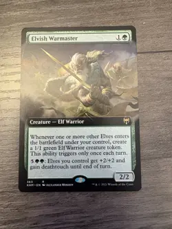 Magic the Gathering MTG Elvish Warmaster Extended Art Near Mint - Image 2