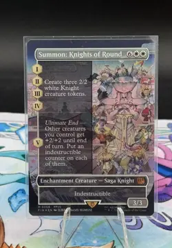 Summon: Knights of Round (Borderless) Final Fantasy Foil Magic the Gathering MTG - Image 1