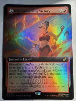 MTG Foil Overwhelming Victory Borderless Avatar Last Airbender NM - Image 1