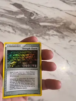 Pokemon Strength Charm 92/107 EX DEOXYS Stamped Holo Rare - Image 1