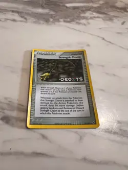 Pokemon Strength Charm 92/107 EX DEOXYS Stamped Holo Rare - Image 3
