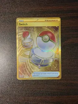 Pokemon TCG Switch 206/165 Scarlet & Violet 151 Hyper Rare Gold (English) - NM - Image 1