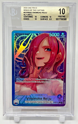 2024 One Piece Vinsmoke Reiju OP06-042 Leader Alt Wings of the Captain BGS 10 - Image 1