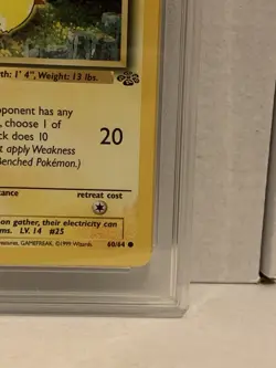 Pikachu MGC Grade 10 1999 Pokemon Card Jungle Set 60/64 Gem Mint - Image 4