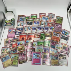 Pokemon 60 card Lot Sleeved TCG Regidrago VSTAR Deck Core Chaizard Dragapult - Image 1