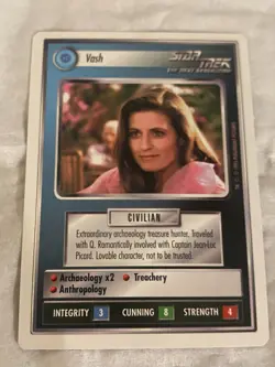 Star Trek CCG 1E WB95 VASH Rare Card NEVER PLAYED - Image 1