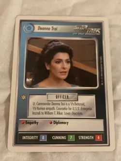 Star Trek CCG 1E WB95 DEANNA TROI Rare Card NEVER PLAYED - Image 1