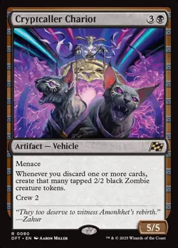 MTG Magic the Gathering Cryptcaller Chariot (80/568) Aetherdrift NM - Image 1