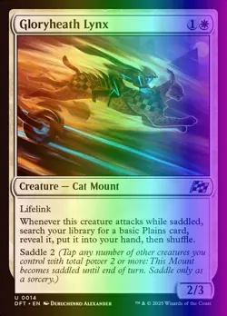 MTG Magic the Gathering Gloryheath Lynx (14/579) Aetherdrift NM FOIL - Image 1