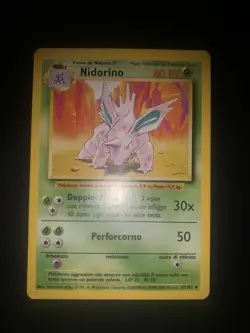 carta pokemon Nidorino ita set base 37/102 italiana Non Comune - Image 1