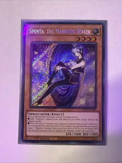 Yugioh! 1x Spenta, the Magistus Sealer BPRO-EN098 Secret Rare 1st Ed NM - Image 1