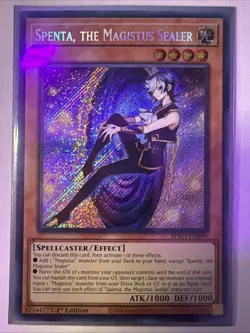 Yugioh! 1x Spenta, the Magistus Sealer BPRO-EN098 Secret Rare 1st Ed NM - Image 2