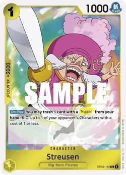 One Piece Streusen (OP03-115/294) OP03 Pillars of Strength HP FOIL - Image 1
