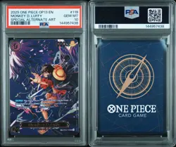 One Piece (OP-13) Carrying On His Will Monkey.D.Luffy SP OP09-119 Alt Art PSA10 - Image 3