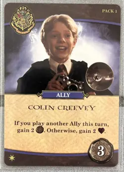 Harry Potter Hogwarts Battle CCG Promo Card Lot Colin Creevey Army Coin UNUSED - Image 2