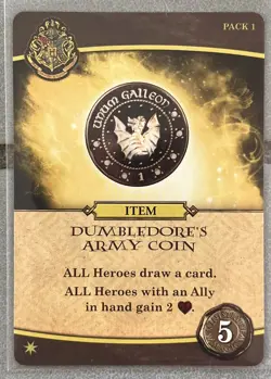Harry Potter Hogwarts Battle CCG Promo Card Lot Colin Creevey Army Coin UNUSED - Image 4