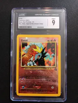 🔥 ENTEI #34 MINT CGC 9 BLACK STAR PROMO HOLO Movie Promo Card 🔥 💎 MINT 9 - Image 1