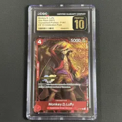 One Piece Card Game Championship Holo Monkey.D.Luffy P-007 CGC 10 & P-043 - Image 1