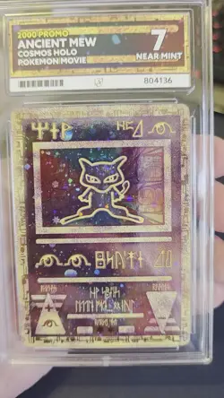 Pokemon Ancient Mew Holo TCG Card 2000 Movie Promo ACE 7 Head Swirl 🌀 - Image 2
