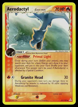 Pokemon Card - Aerodactyl Holon Phantoms 35/110 Uncommon - Image 1