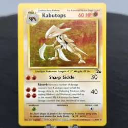 Kabutops 9/62 Fossil Holo Rare Unlimited WOTC Vintage Pokemon TCG Card NM - Image 1