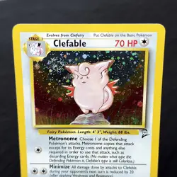 Clefable Holo Rare 5/130 Base Set 2 Pokemon Card WOTC Vintage 2000 NM - Image 3