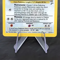 Clefable Holo Rare 5/130 Base Set 2 Pokemon Card WOTC Vintage 2000 NM - Image 4