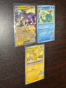 Pokemon day 2024 Illustration Contest 3 card set Feraligatr, Pikachu, Toxtricity - Image 3