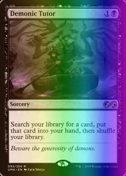 MTG Magic the Gathering Demonic Tutor (93/271) Ultimate Masters LP FOIL - Image 1