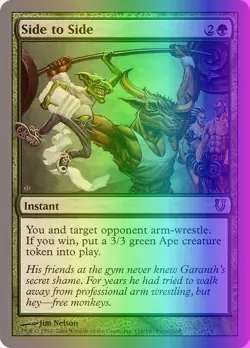 MTG Magic the Gathering Side to Side (110/169) Unhinged LP FOIL - Image 1