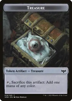 MTG Magic the Gathering Token - Treasure (18/596) Innistrad Crimson Vow LP - Image 1