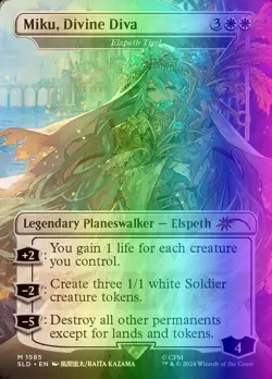 Elspeth Tirel (1585/3004) SLD Japanese LP FOIL- Alternate Name br Rainbow - Image 1