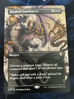 Kindred Dominance (Borderless) Commander Masters Regular NM-M Unplayed - Image 1