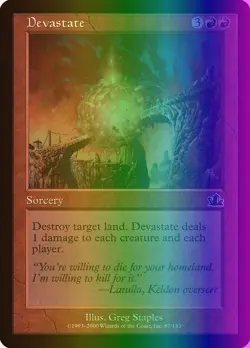 MTG Magic the Gathering Devastate (87/144) Prophecy LP FOIL - Image 1