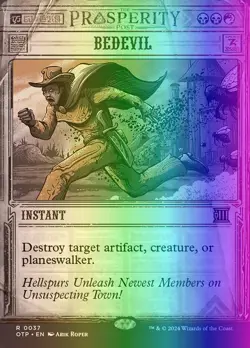 MTG Magic the Gathering Bedevil (37/87) Breaking News LP FOIL - Image 1