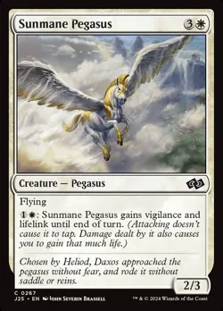 MTG Magic the Gathering Sunmane Pegasus (267/779) Foundations Jumpstart LP - Image 1