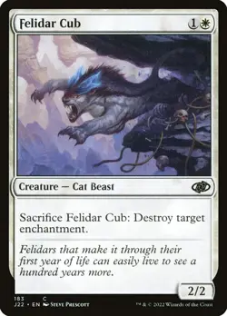 MTG Magic the Gathering Felidar Cub (183/835) Jumpstart 2022 LP - Image 1