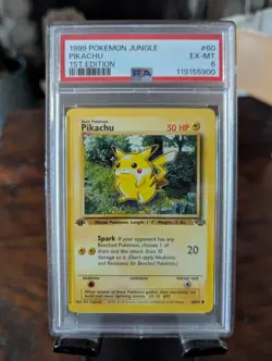 1999 Pokemon Jungle Pikachu 60/64 - PSA6 - 1st Edition - Image 1