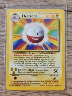 ELECTRODE Pokemon Base Set 21/102 Rare Unlimited Edition 1999 WOTC Near Mint - Image 1