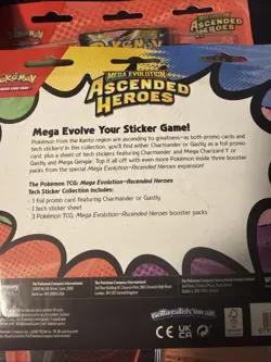 Pokemon’s Ascended Heroes Mega Evolutions Tech Stickers Charmander Set of 8 - Image 5