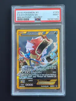 PSA 9 Full Art Gyarados EX #123 Breakpoint Secret Rare Pokemon Holo 2016 - Image 1