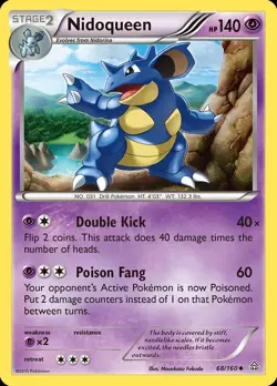 Pokemon Nidoqueen (68/175) Primal Clash LP REVERSE HOLO - Image 1