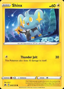 Pokemon Shinx (40/171) Crown Zenith LP REVERSE HOLO - Image 1