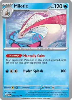 Pokemon Milotic (50/289) Twilight Masquerade LP REVERSE HOLO - Image 1