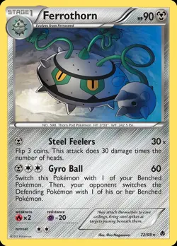 Pokemon Ferrothorn (72/108) Emerging Powers LP REVERSE HOLO - Image 1