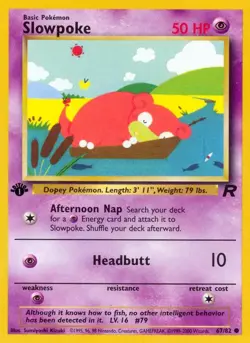 Pokemon Slowpoke (67/83) Team Rocket 1ED LP - Image 1