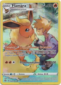 Pokemon Flamara Trainer Gallery Rare Strahlende Sterne TG01/TG30 NM Deutsch - Image 1