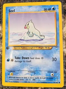 Pokemon 2002 Neo Destiny 1st Edition Seel 81 NM or Better - Image 1